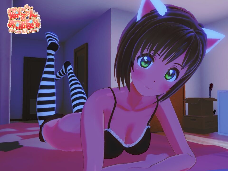 [560 MB] Cat Girl Playroom [1.0] (Shimenawan) [CEN] [2017, Adv, 3D, SLG, Cat Girl / Neko / Nekomimi / Orelhas de gato, Mastrubação, Hetero, Boquete, Unidade, VR] [jap]