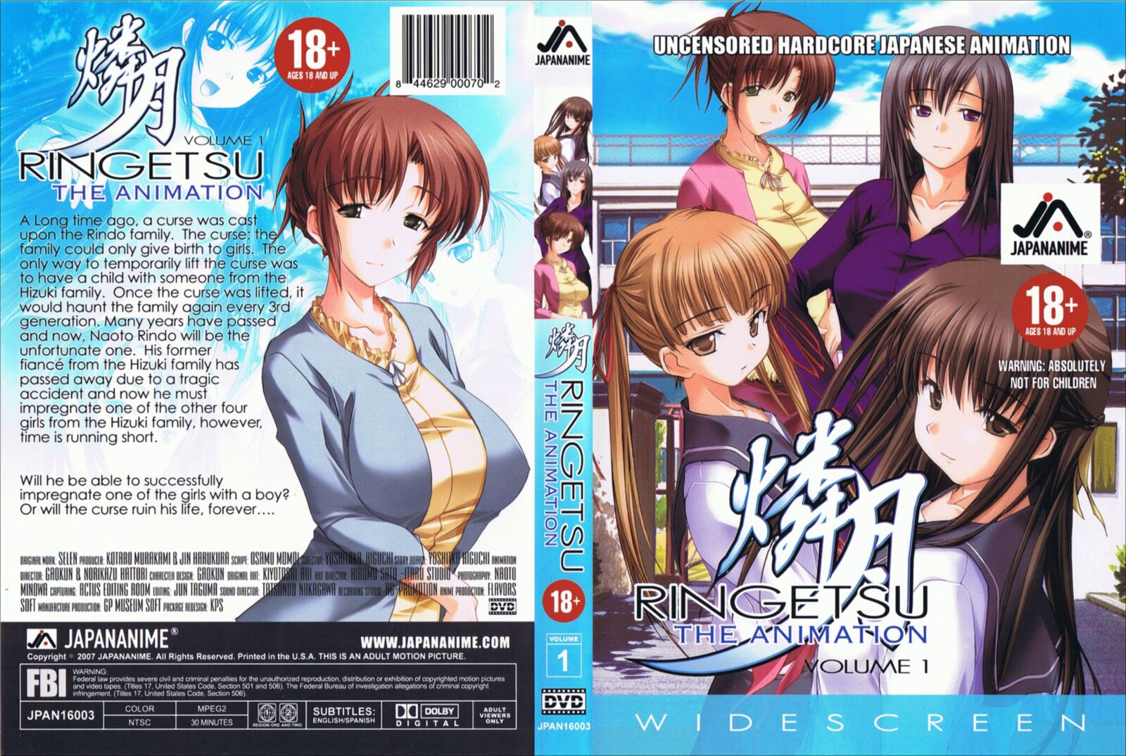 [657,9 MB] Ringetsu The Animation / último mês de gravidez (Higuchi Yoshitaka, Milky) (EP. 1-3 de 3) [Uncen] [2006 Romance, Mystic, Oral Sex, Virgins, Straight, Masturbation, DVDRip] [jap / 