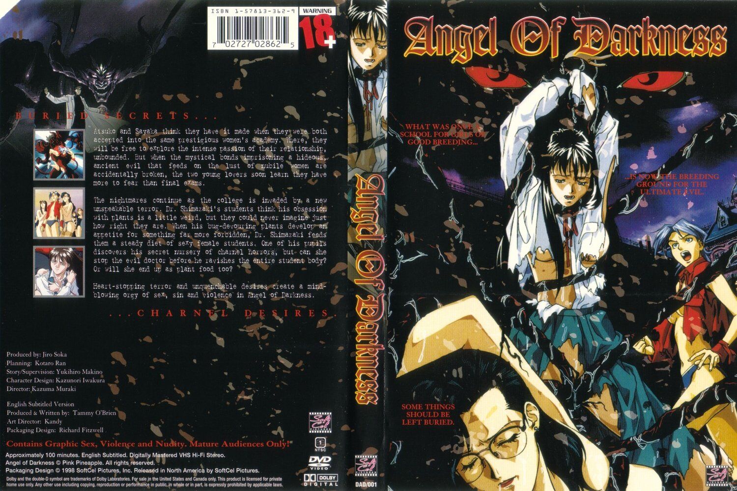 [652,3 Mo] Angel of Darkness / Injuu Kyoushi / Angel Darkness (Kanenari Tokiwa / Pink Pineapple, HorannaBi) (EP. 1-2 sur 4) [Uncen] [1994-1995, Démons, Horreur, Yuri, Étudiantes, Tentacules, 