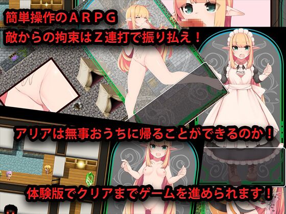 [235 MB] アリアと地下ダンジョン (月見岳) [Cen] [2018, JRPG, ファンタジー, 女性ヒロインのみ, エルフ, 金髪, 強制/強制, スレンダー, モンスター, 異種姦, フェラ/OL, レイプ] [JAP] 