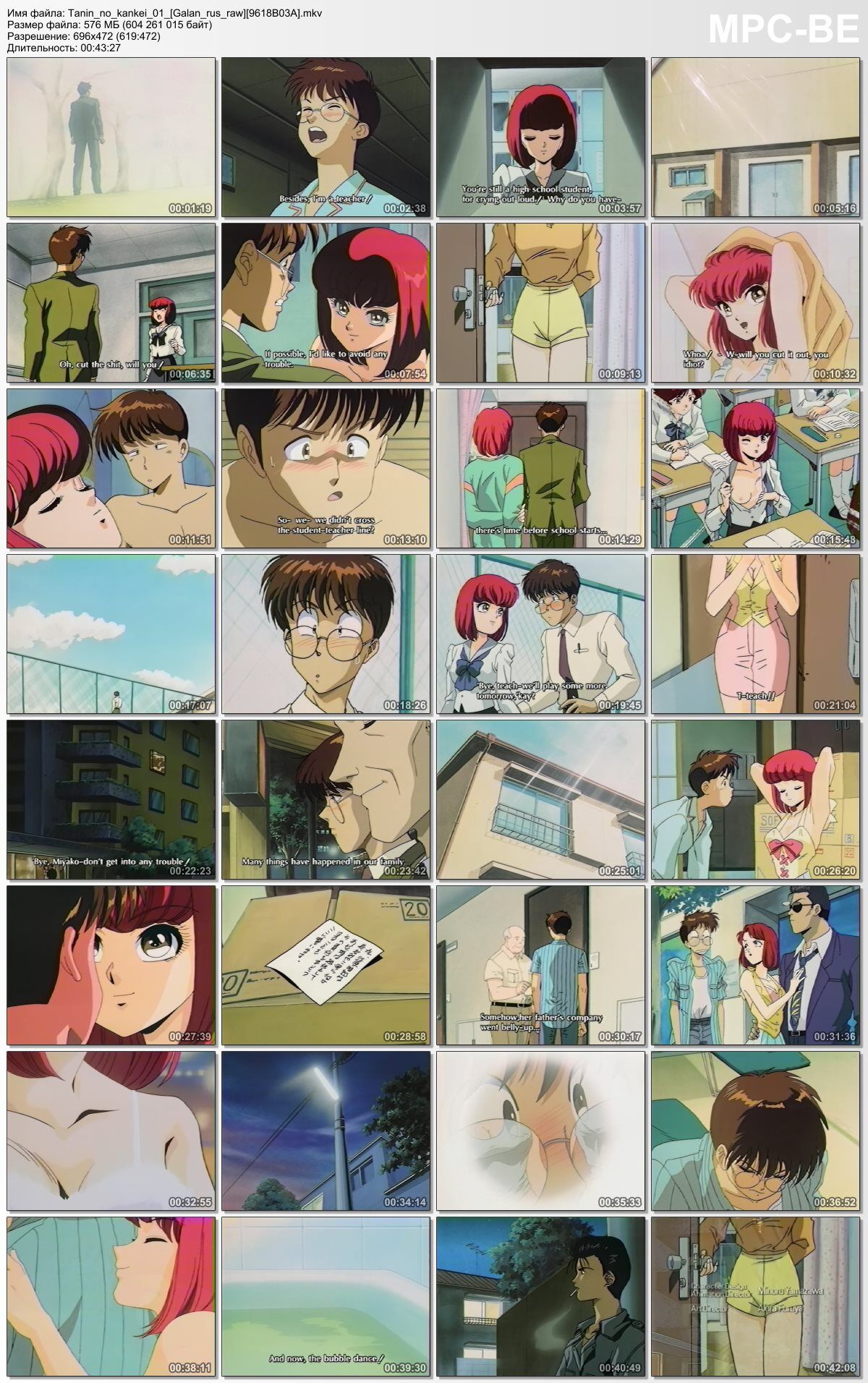 [1,18 Go] Tanin No Kankei / Homeroom Affairs / Human Relations (SEKITA OSAMU, JCSTAFF) (EP. 1-2 OF 2) [ECCHI] [1994, Romance, École, Comédie, DVDRip] [JAP / RUS / ENG / ukr 