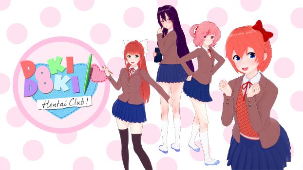 Doki Doki Hentai Club [Inprogress, 0.17] (Daraus) [2022, ADV, Animação, Sandbox, 3DCG, Treinador, Protagonista Masculino, Voyeurismo, Mamas Grandes, School Steting, Marste] [rus] [Windows APK]