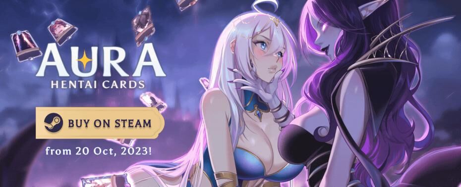 Aura: Hentai Cards [Inprogress, 0.4] (Tophouse Studio) [Unken] [2023, Adv, Ahegao, Animation, Big Ass, Big Tits, Creampie, Fantasy, Harem, Interraacial, Male ProotaGoni ST, MILF, Mobile Game, Monster Girl 